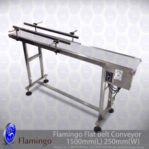 Flat Belt With Variable Speed EFCF-195-1500 and Rail Guides